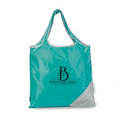 Latitudes Turquoise/ Silver Foldaway Shopper Bag